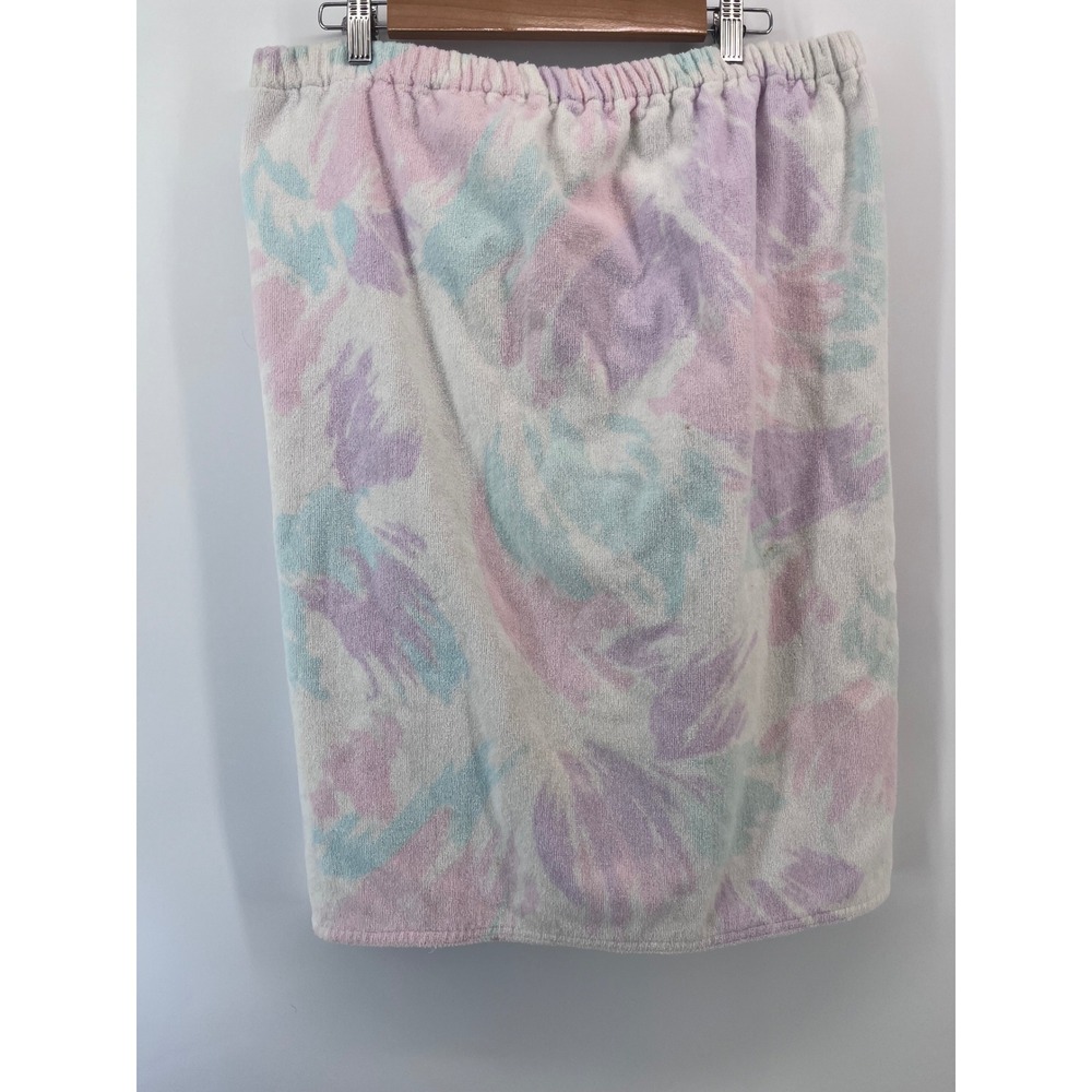 Vintage Partners by Mervyns Pastel Abstract Terry Cloth Spa Wrap Towel 90's